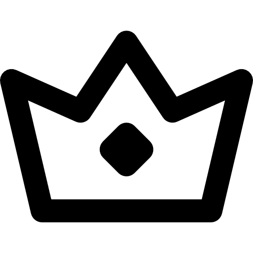 Crown royalty chess piece king icon