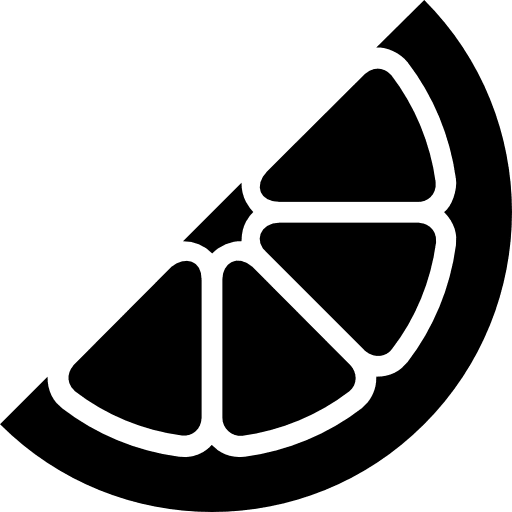 Lemon slice food fruit half icon