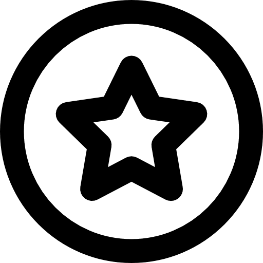 Rating interface shapes star icon