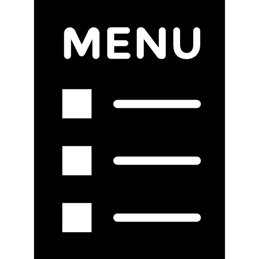 Menu print products restaurant paper icon