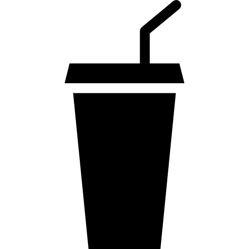 Soft drink take away paper cup soft drink icon