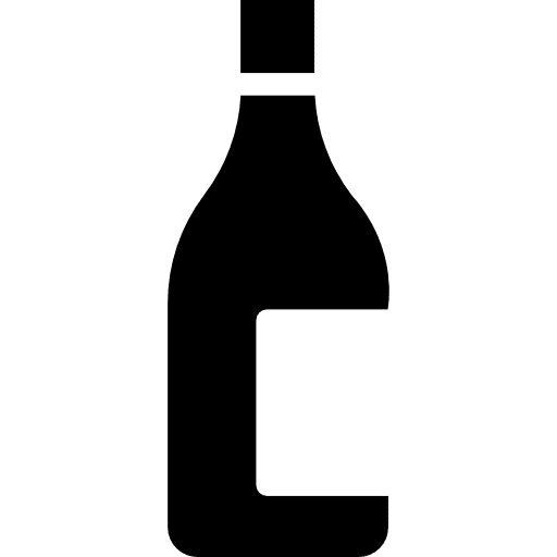 Champagne bottle alcoholic drink food icon