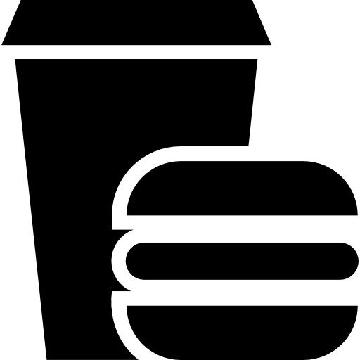 Fast food junk food soda hamburger icon