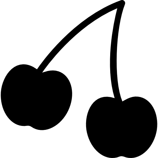 Cherries vegetarian food organic icon