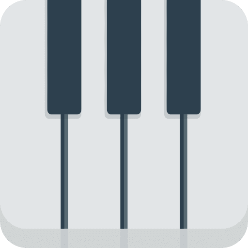Piano keyboard musical instrument music and multimedia icon