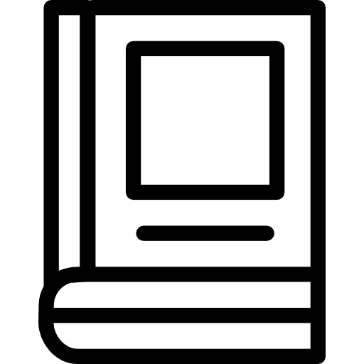 Book reading school material education icon