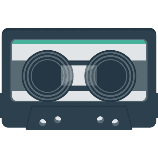 Cassette multimedia player multimedia music icon