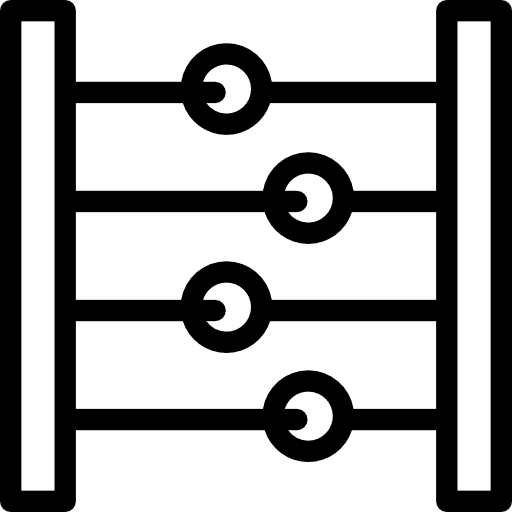 Abacus tools and utensils mathematical abacus icon