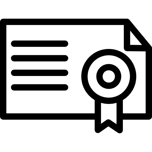 Diploma contract patent degree icon