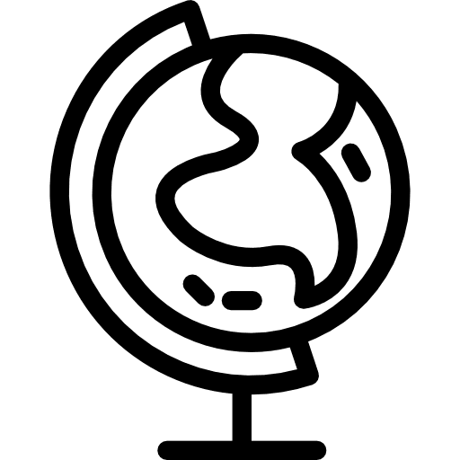 Earth globe planet earth maps and location geography icon