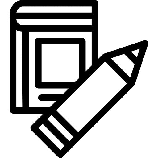 Education homework book pencil icon