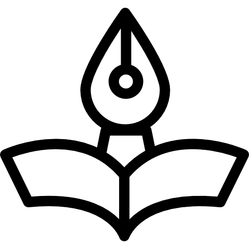 Open book book library study icon