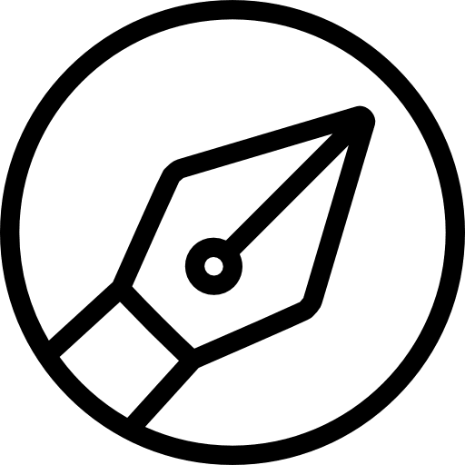 Pen tool writer writing icon
