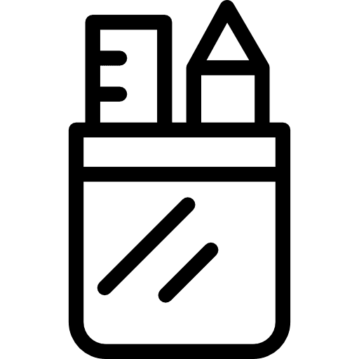 Pencil case education tools and utensils pencil case icon