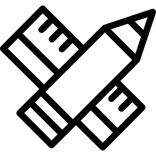 Pencil tool ruler settings icon