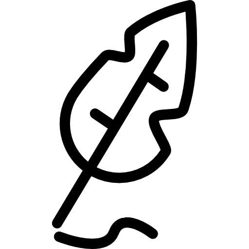 Quill feather tools and utensils quill icon