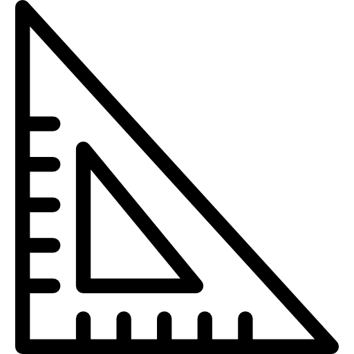 Set square measure measuring set square icon