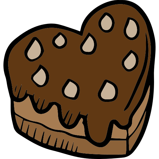 Cake valentines day cake heart shaped icon