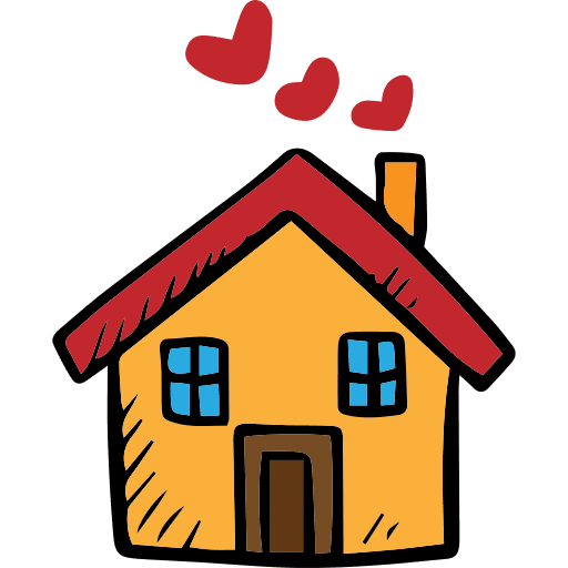 House hearts house buildings icon