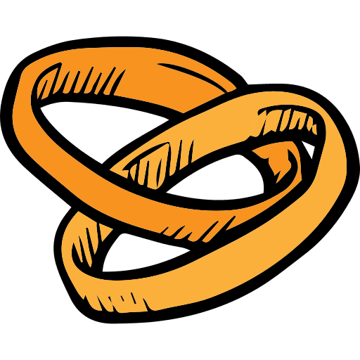 Wedding rings valentines day engagement jewel icon