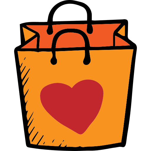Shopping bag valentines day online shop shopping store icon