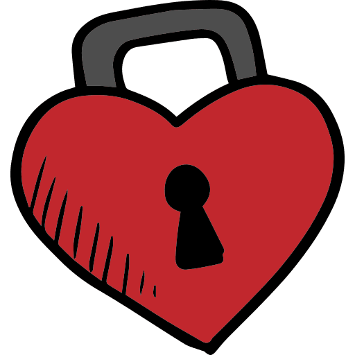 Heart lock lovely heart lock romantic icon