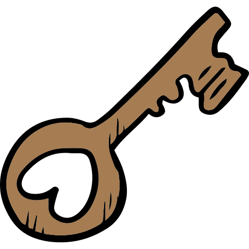 Key valentines day love keys icon