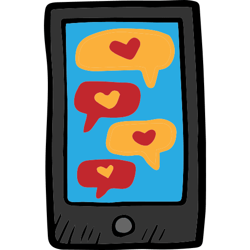 Smartphone valentines day cellphone smartphones icon