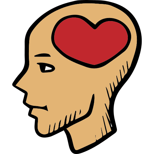Brain romantic brain lovely icon
