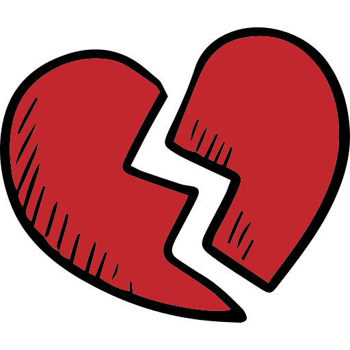 Broken heart love broken heart lovely icon