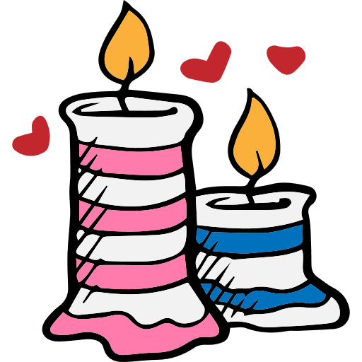 Candles ornamental light candle icon
