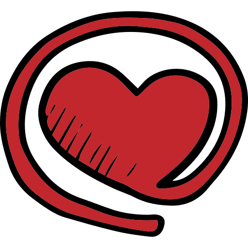 Love arroba heart shape valentines icon