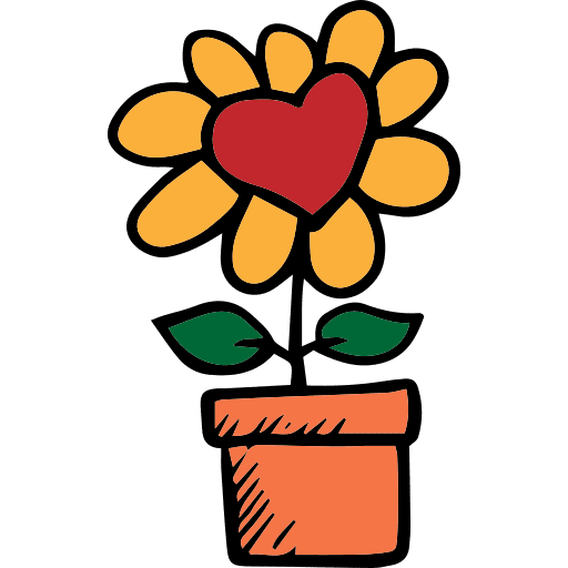 Flower botanical valentines day nature icon