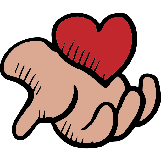 Heart lovely heart hand icon