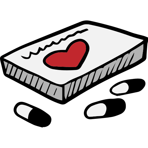 Medicine pain pills love icon
