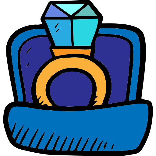 Ring ring diamond engagement icon