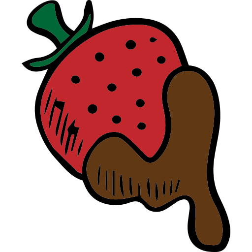 Strawberry food organic vegan icon