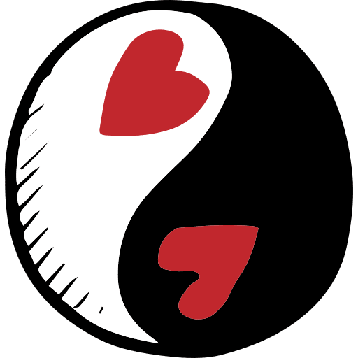 Yin yang philosophy oriental taoism icon