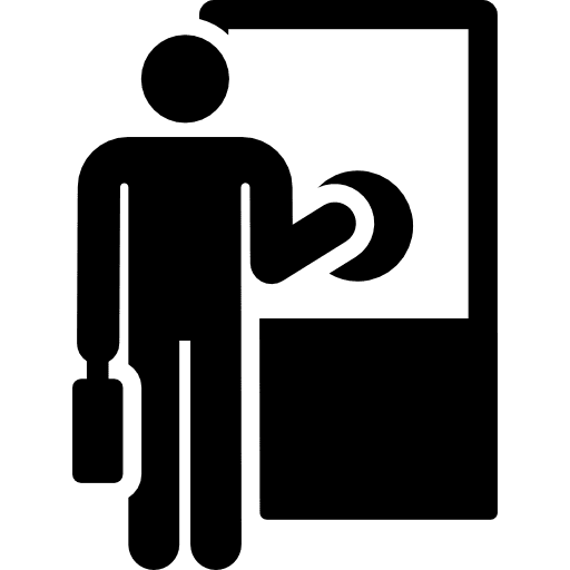 Knocking humanpictos door knocking icon