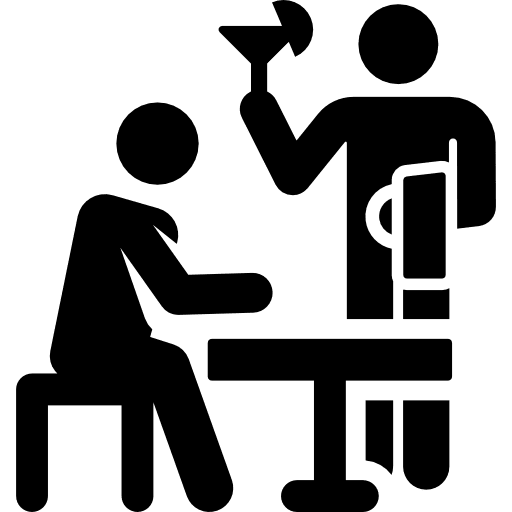 Waiter customer humanpictos waiter icon