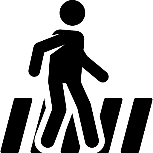 Pedestrian stick man sign pedestrian icon