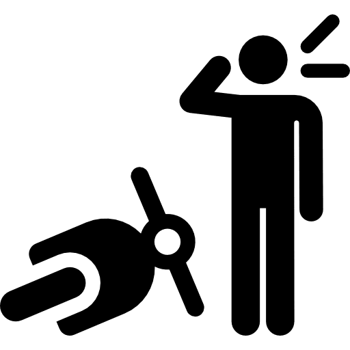 Accident transport accident people icon