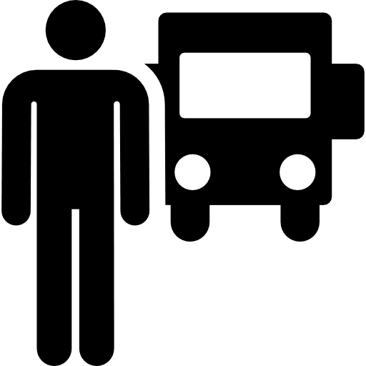 Driver bus people humanpictos icon