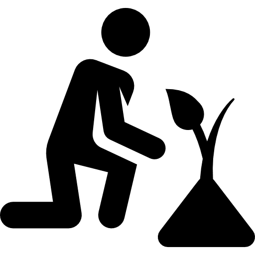 Gardening gardening sprout people icon