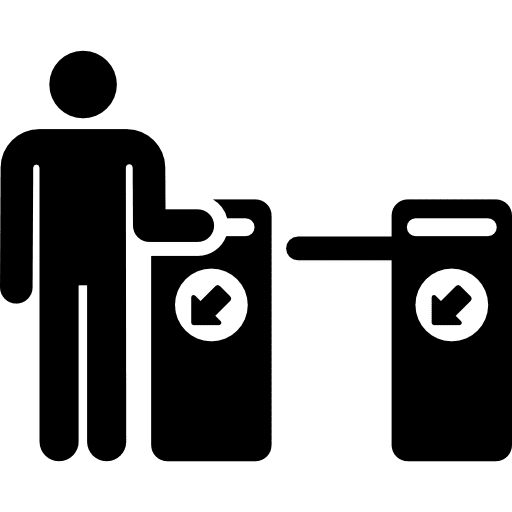 Validating ticket public transport subway transportation icon