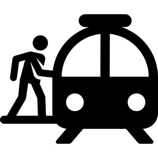 Train people tube transportation icon