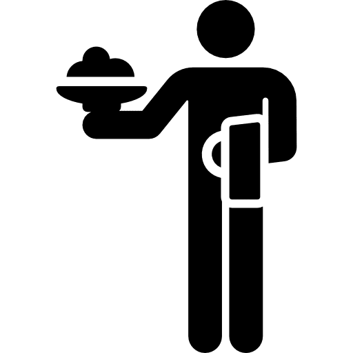 Waiter occupation professions and jobs restaurant icon