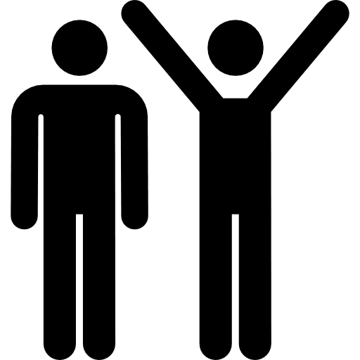 Winner loser humanpictos people icon