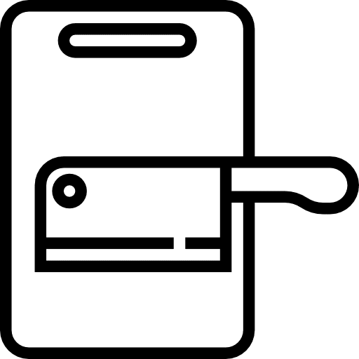 Cleaver food and restaurant knife butcher icon