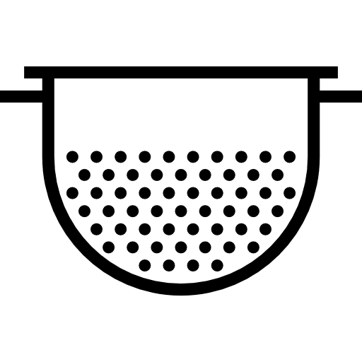 Strainer food and restaurant strainer kitchenware icon